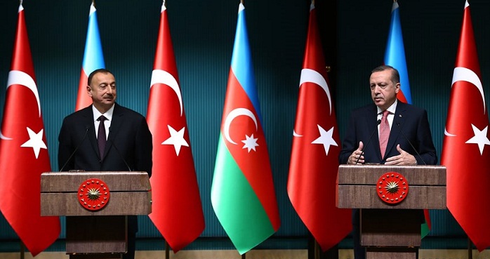 Azerbaijani, Turkish presidents make statements for press